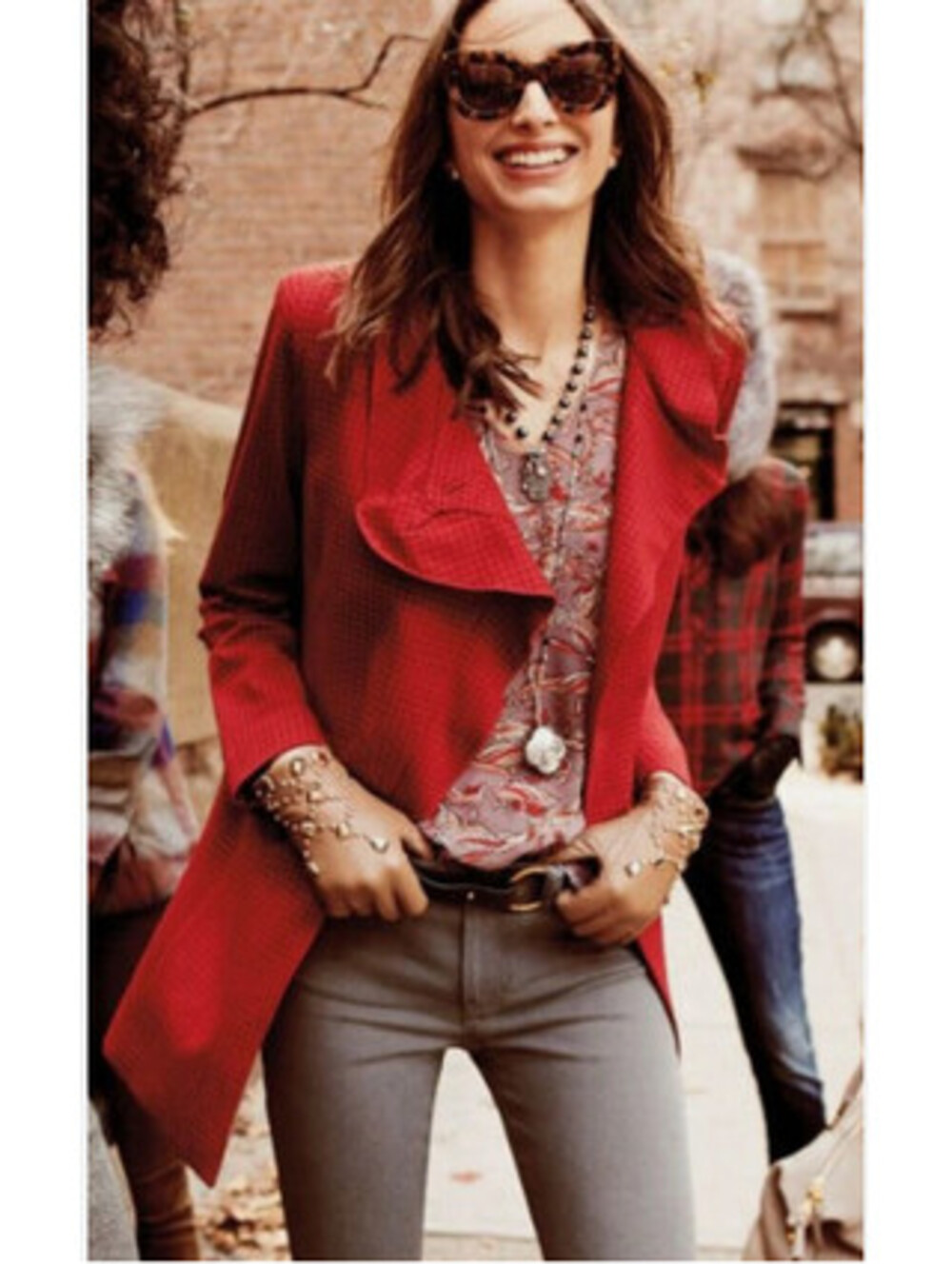 CAbi Celebration #3546 Size XS Red Jacket Preppy Holiday Business